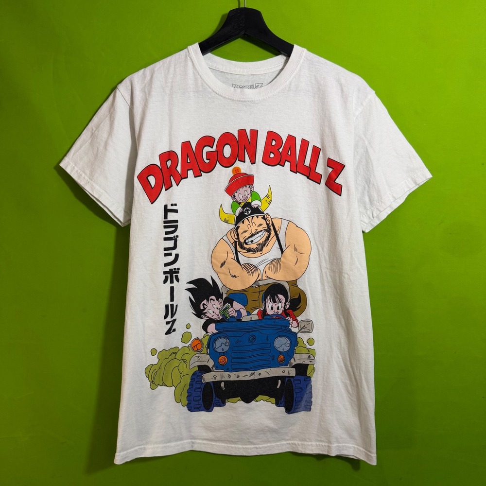 Dragon Ball Z Goku Chi-Chi Ox-King Gohan Graphic T-Shirt White Mens Medium